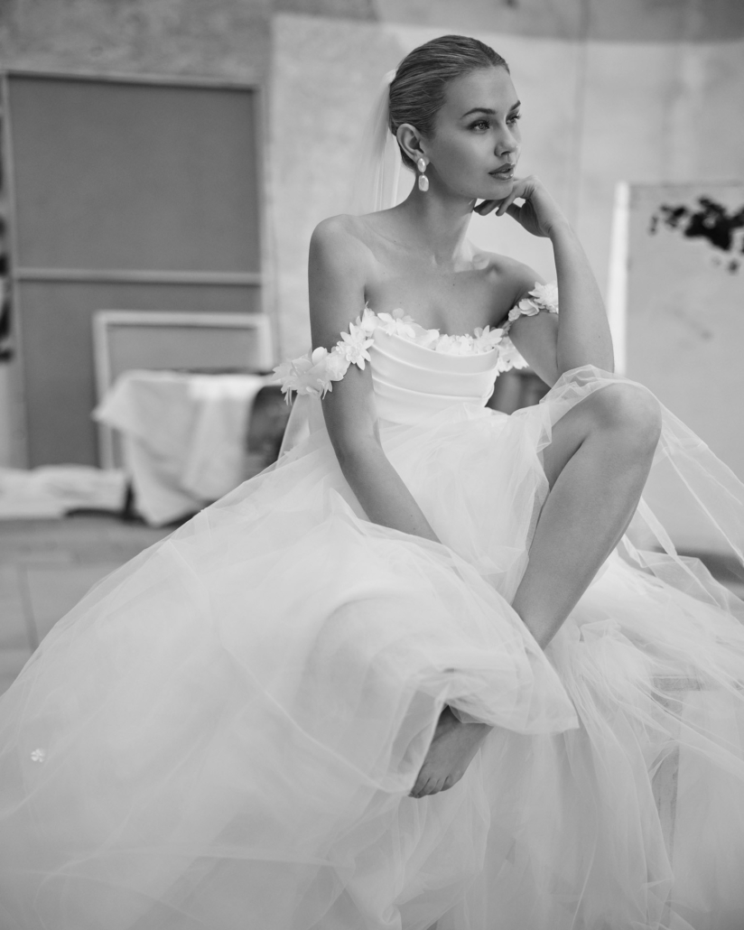 Das Brautkleid Melisa vom Hersteller Aire Barcelona, im Brautmodengeschäft Die Braut in Mannheim